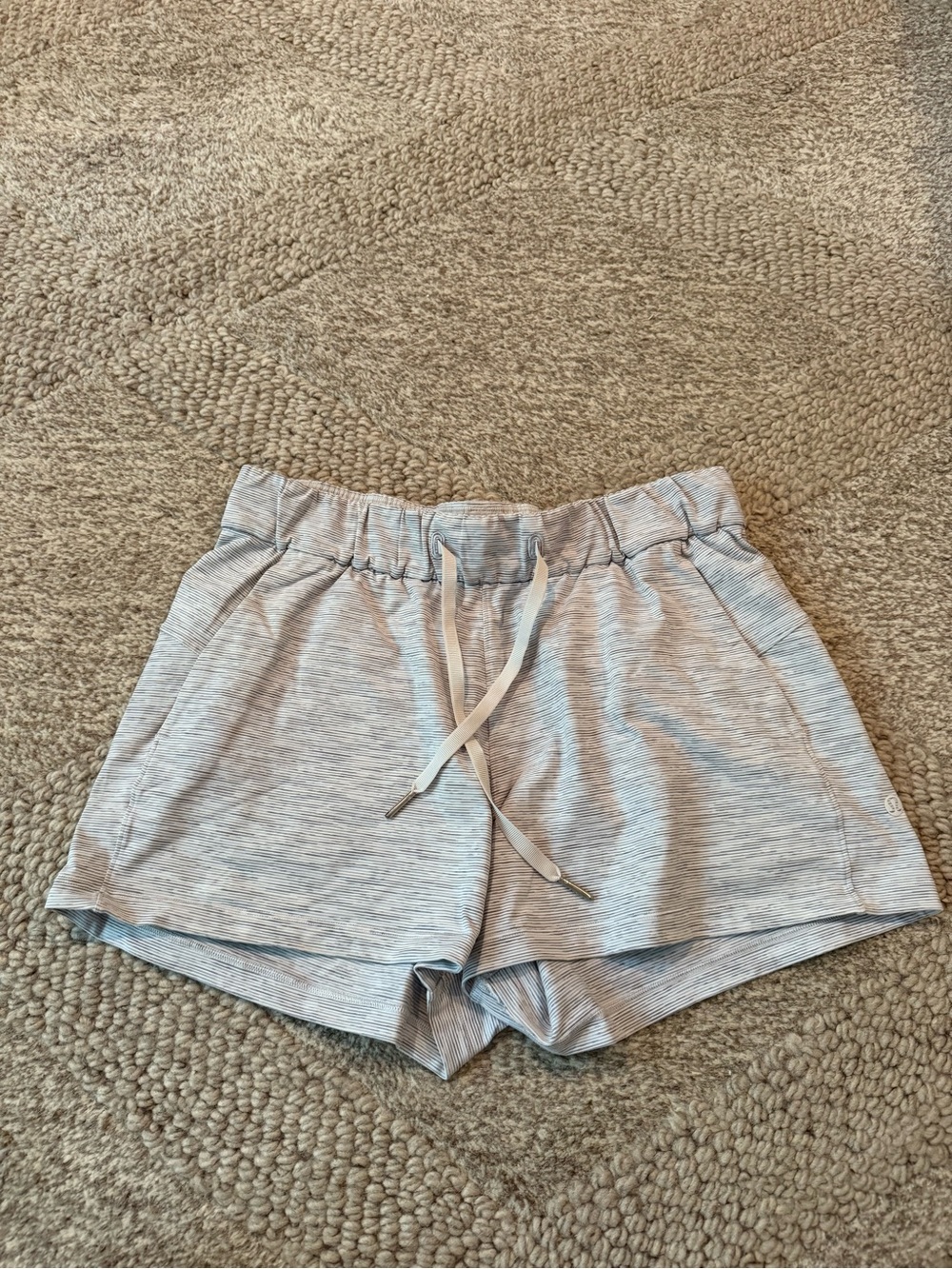 lululemon athletica Light Gray Drawstring Athletic Shorts
